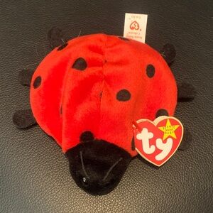 Rare with tag errors Ty Red and Black Lucky Ladybug Plush